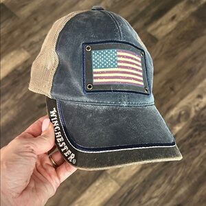 Winchester Blue and Tan American Flag Cap